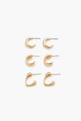 Hammered Geo Hoop Earring Set | Forever 21 discount