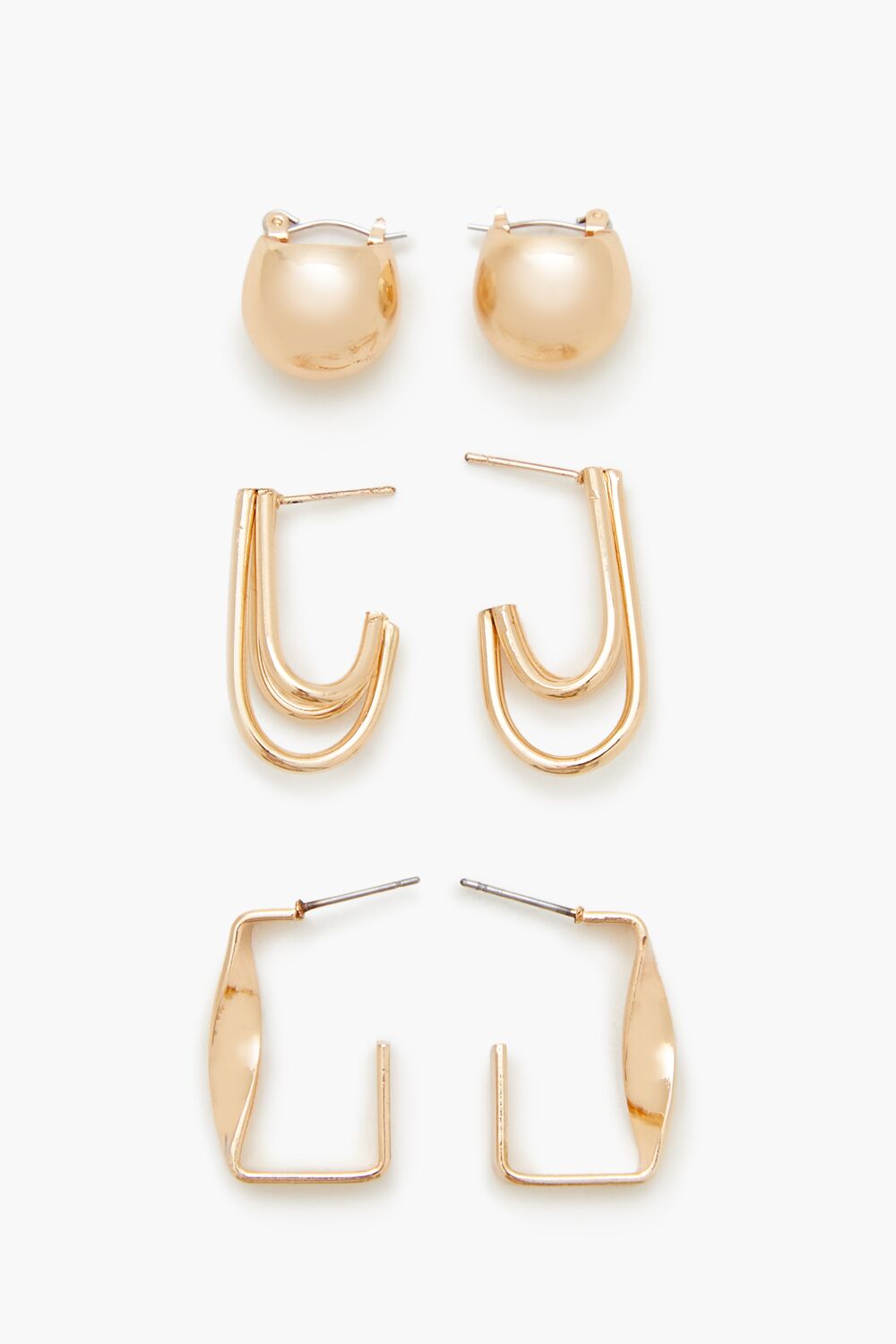 Geo Hoop Earring Set | Forever 21 near me