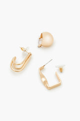 Geo Hoop Earring Set | Forever 21 near me