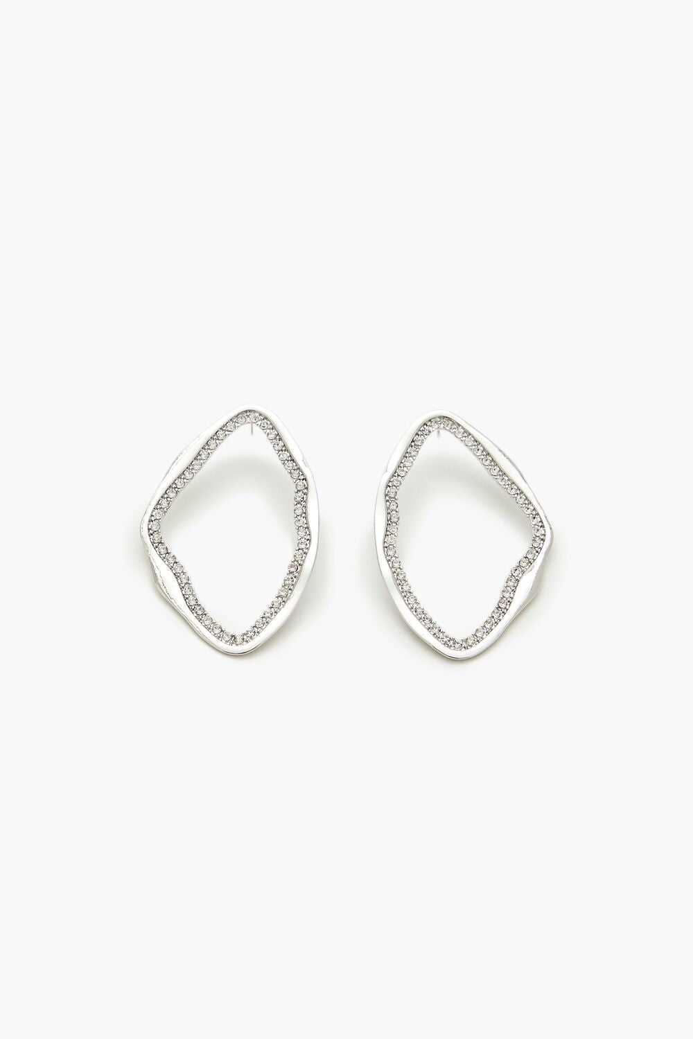 Geo Rhinestone Drop Earrings | Forever 21 on sale