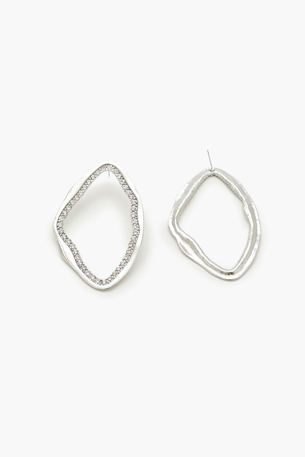 Geo Rhinestone Drop Earrings | Forever 21 on sale