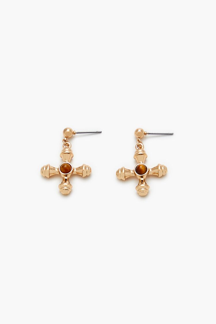 Faux Stone Cross Drop Earrings | Forever 21 sale