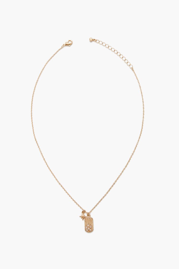 Star & Dog Tag Charm Necklace | Forever 21 on sale