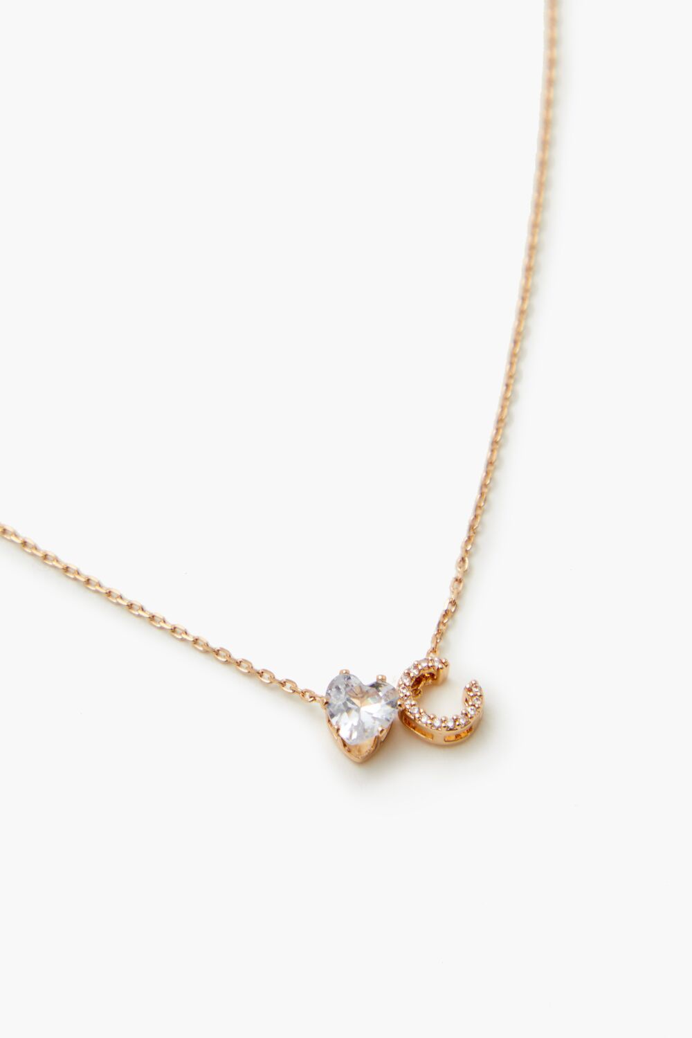 Faux Gem Initial Charm Necklace | Forever 21 on sale