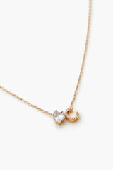 Faux Gem Initial Charm Necklace | Forever 21 on sale