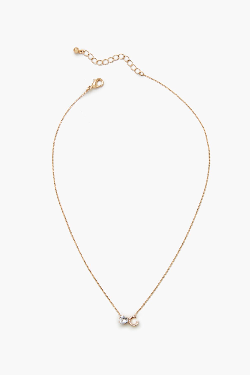 Faux Gem Initial Charm Necklace | Forever 21 on sale