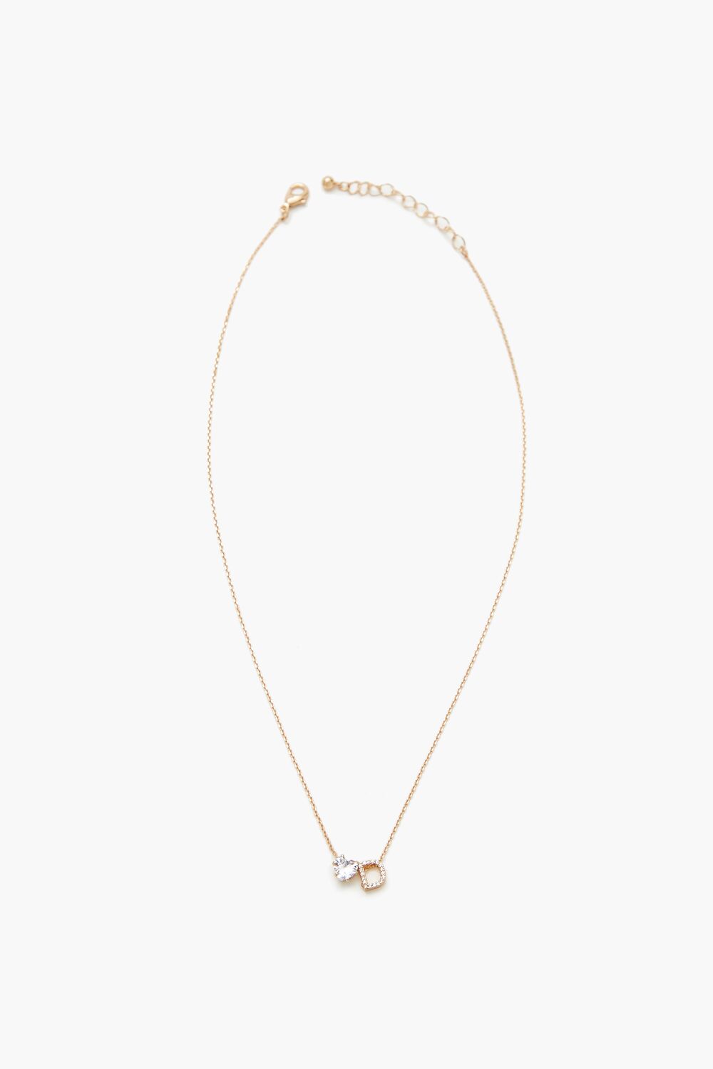 Faux Gem Initial Charm Necklace | Forever 21 on sale