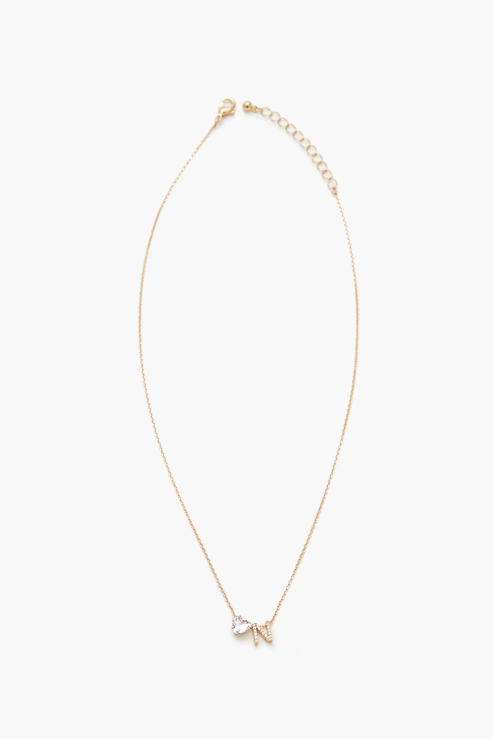 Faux Gem Initial Charm Necklace | Forever 21 on sale