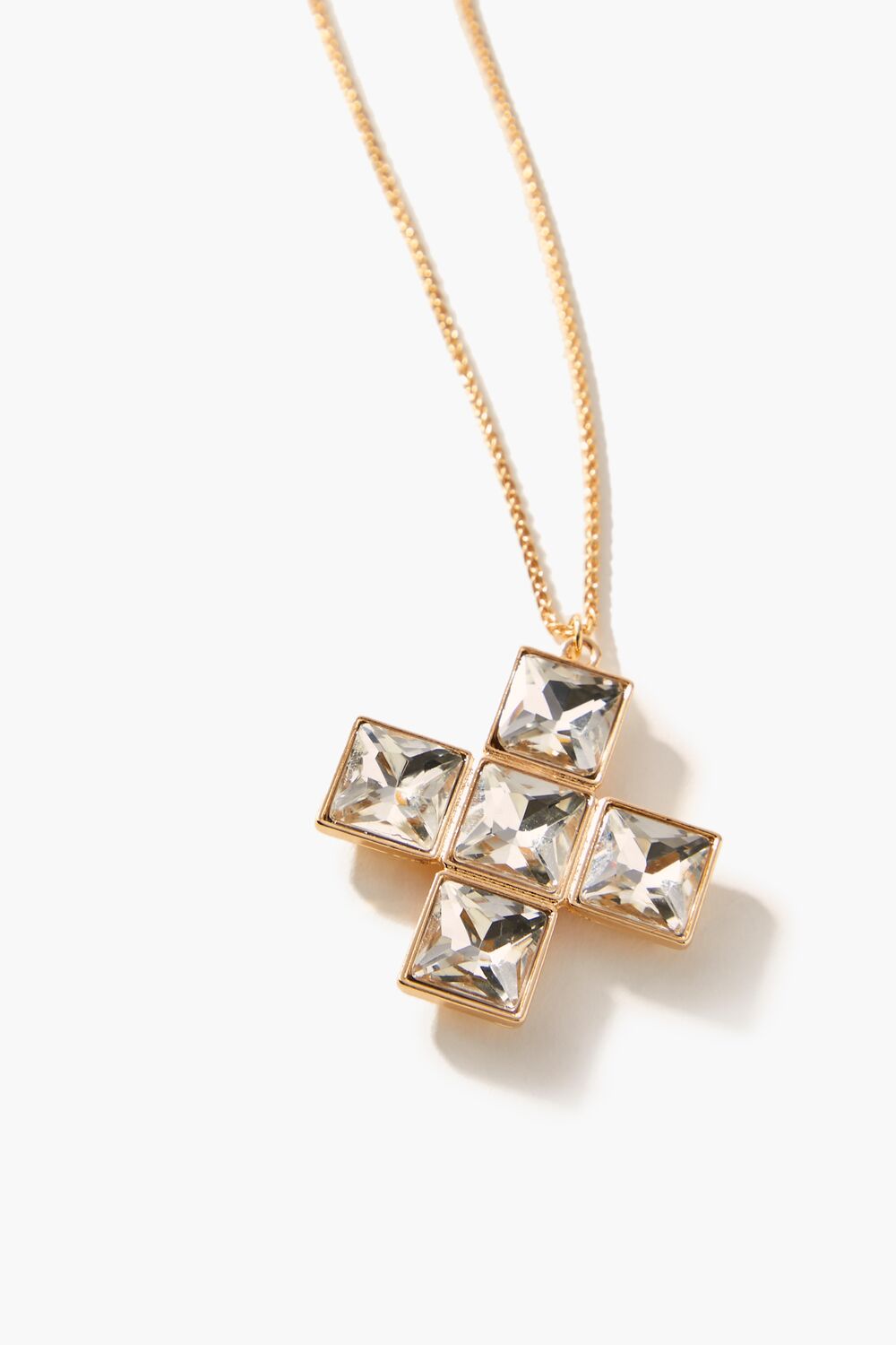 Frasier Sterling Faux Gem Cross Necklace | Forever 21 discount