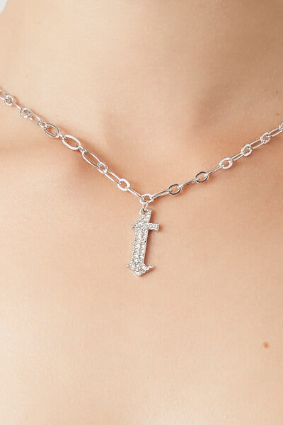 Rhinestone Initial Necklace | Forever 21 online