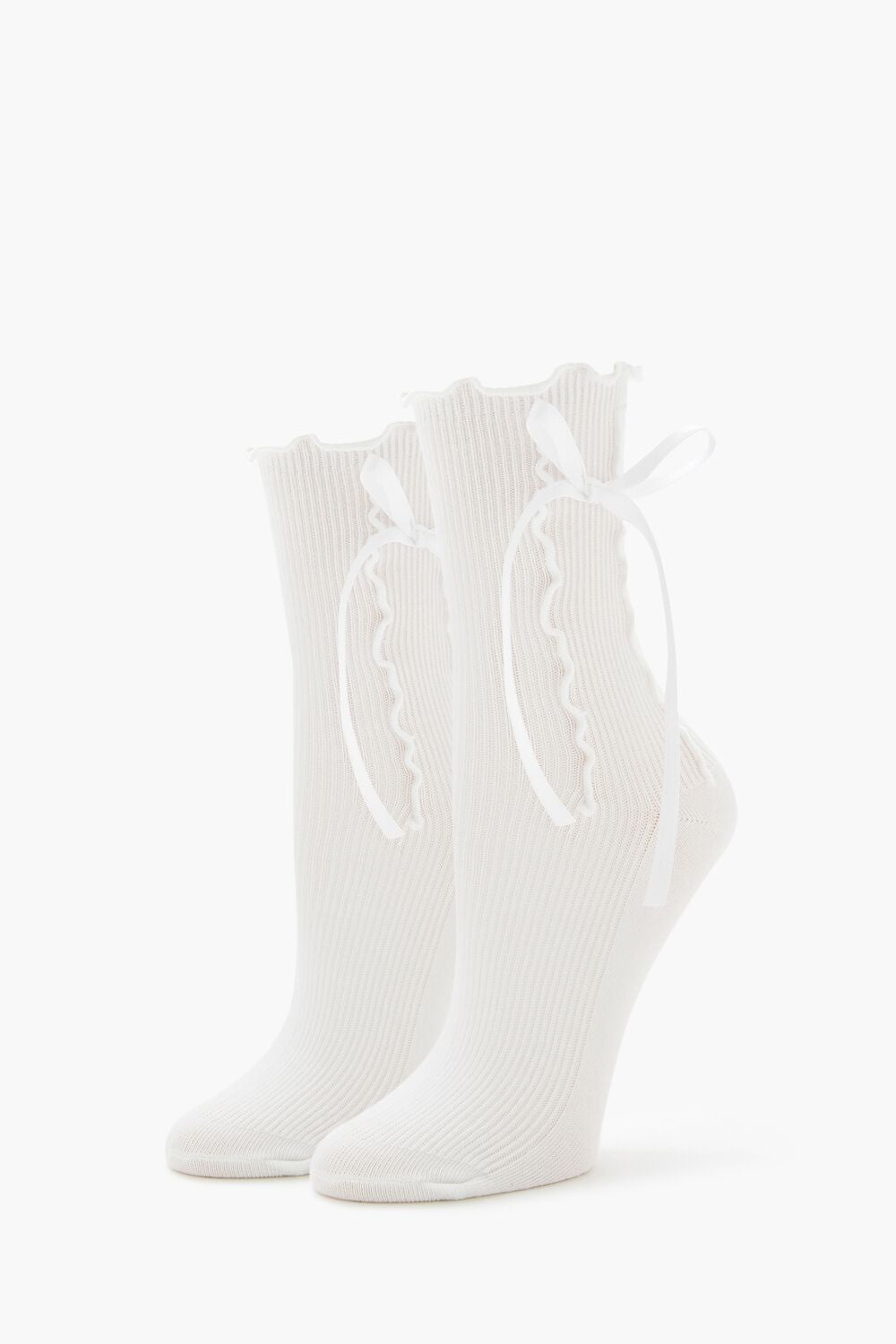 Bow Lettuce-Edge Crew Socks | Forever 21 near me