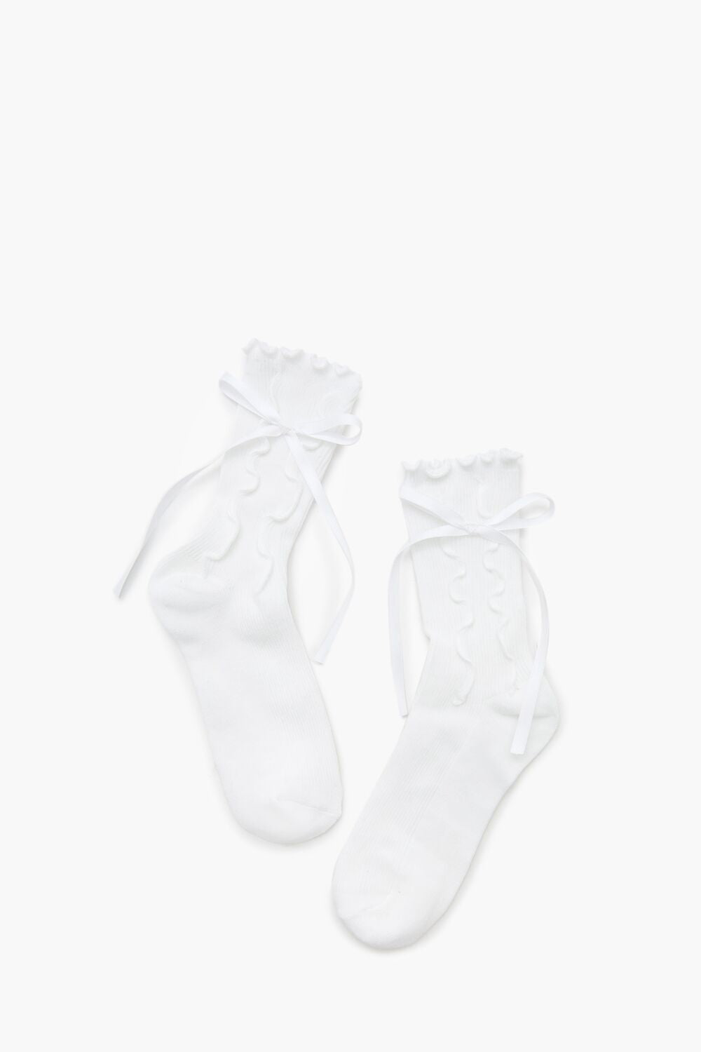 Bow Lettuce-Edge Crew Socks | Forever 21 near me