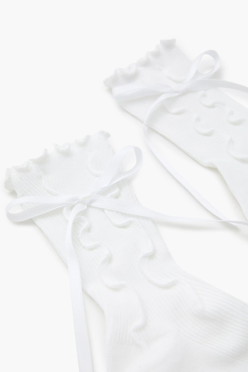 Bow Lettuce-Edge Crew Socks | Forever 21 near me
