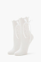 Bow Lettuce-Edge Crew Socks | Forever 21 near me