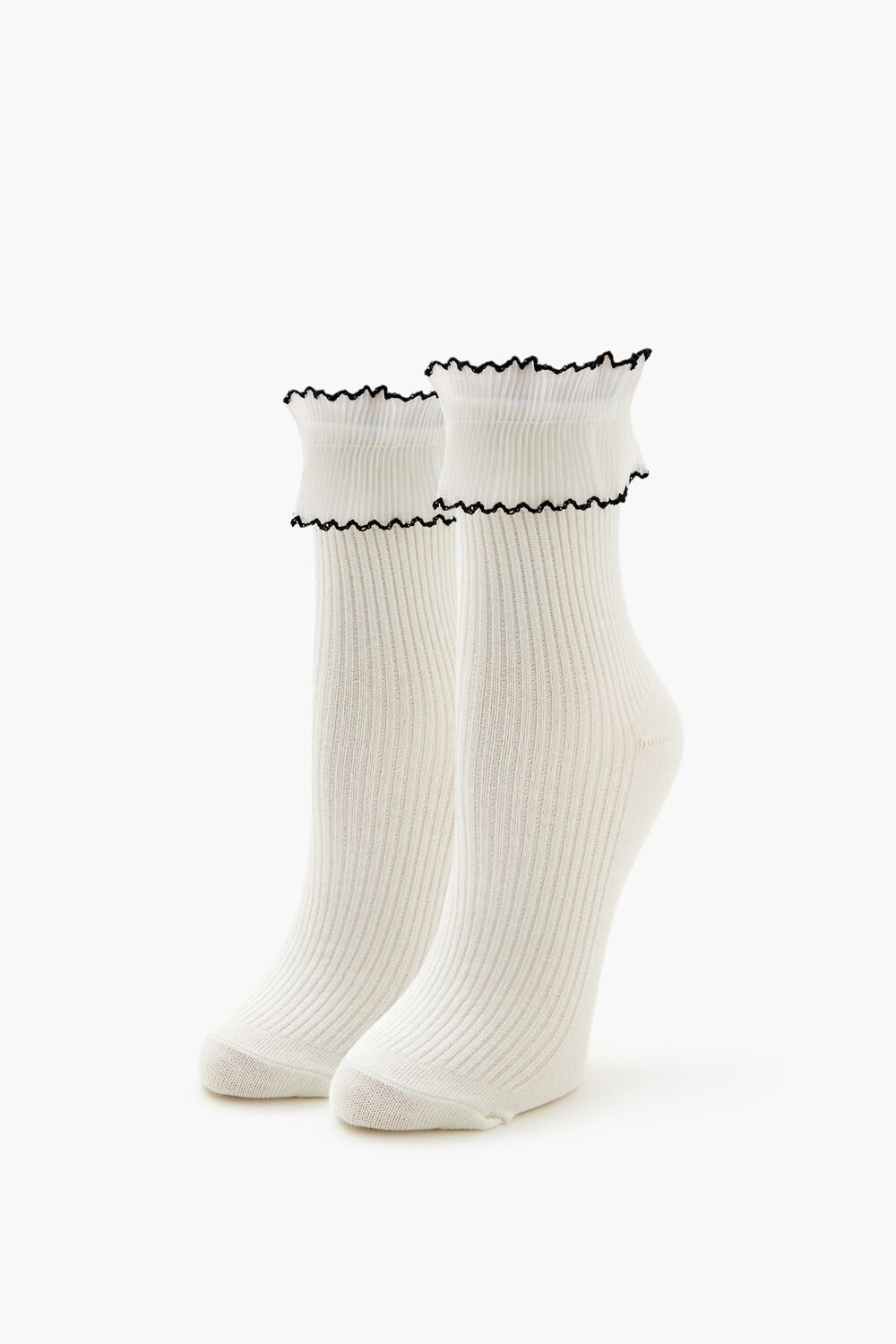 Lettuce-Edge Crew Socks | Forever 21 US