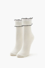 Lettuce-Edge Crew Socks | Forever 21 US