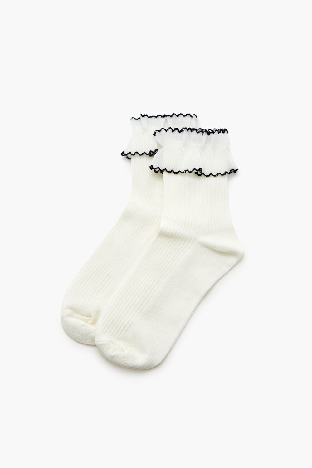 Lettuce-Edge Crew Socks | Forever 21 US