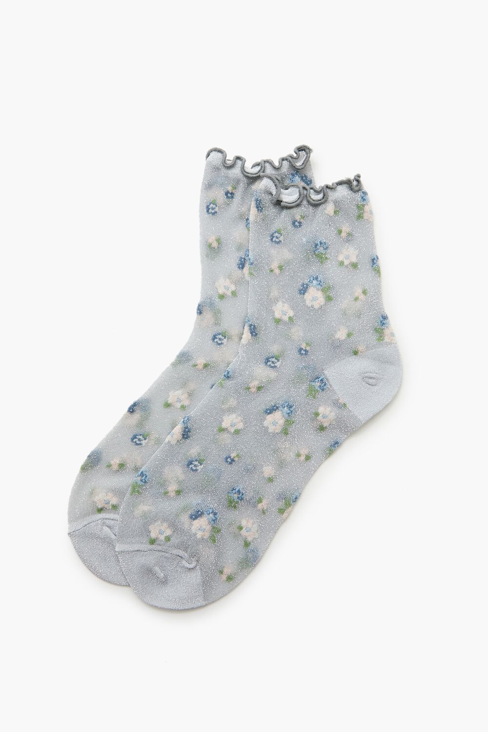 Sheer Mesh Floral Quarter Socks | Forever 21 outlet