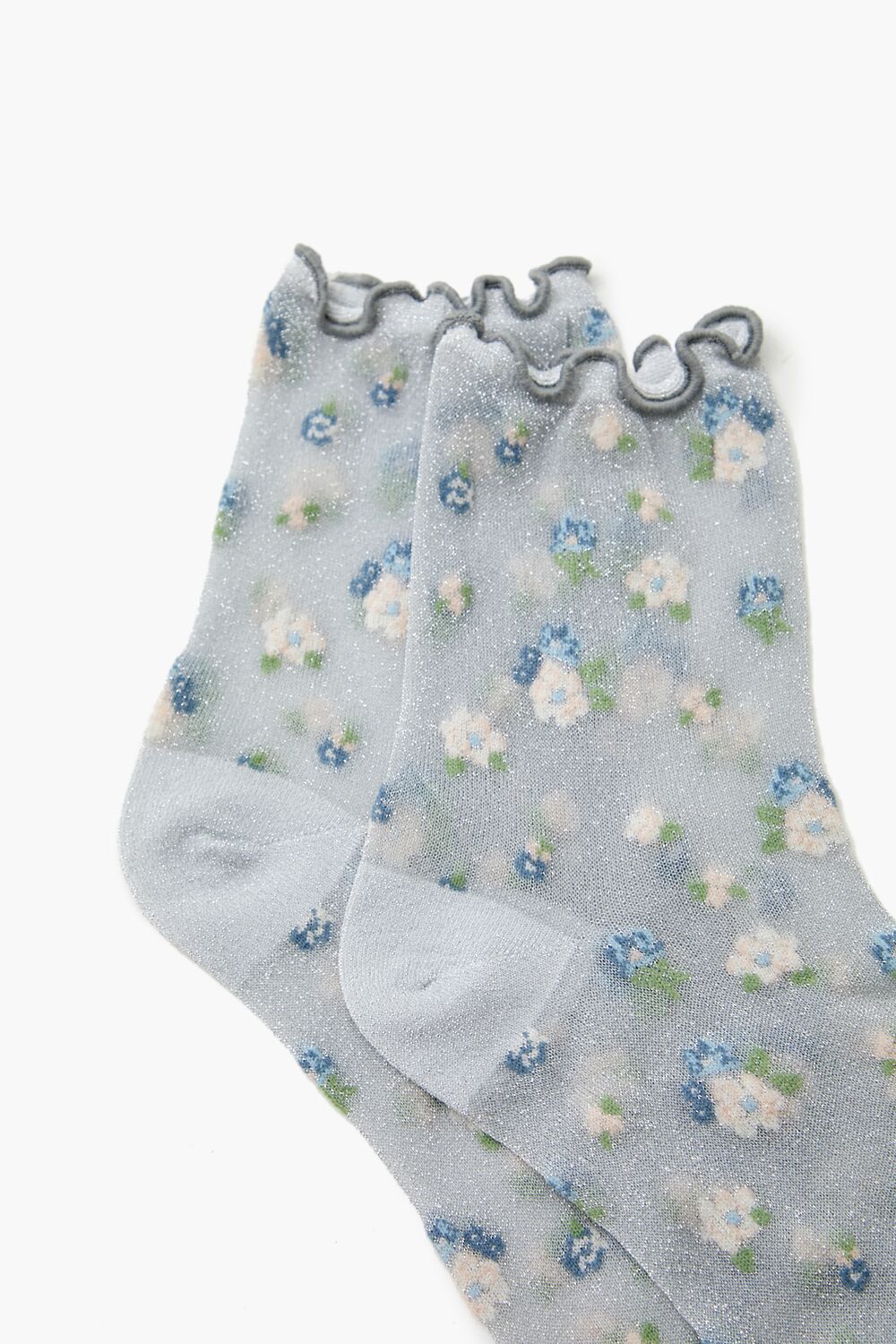 Sheer Mesh Floral Quarter Socks | Forever 21 outlet