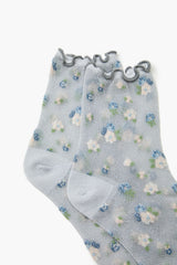 Sheer Mesh Floral Quarter Socks | Forever 21 outlet