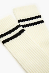 Varsity-Striped Ribbed Socks | Forever 21 online