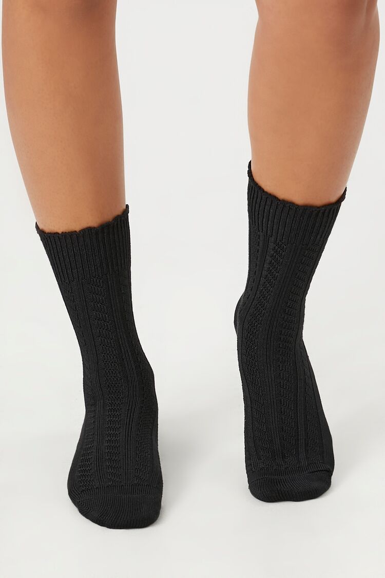 Pointelle Knit Crew Socks | Forever 21 on sale