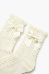 Bow Cable Knit Crew Socks | Forever 21 sale