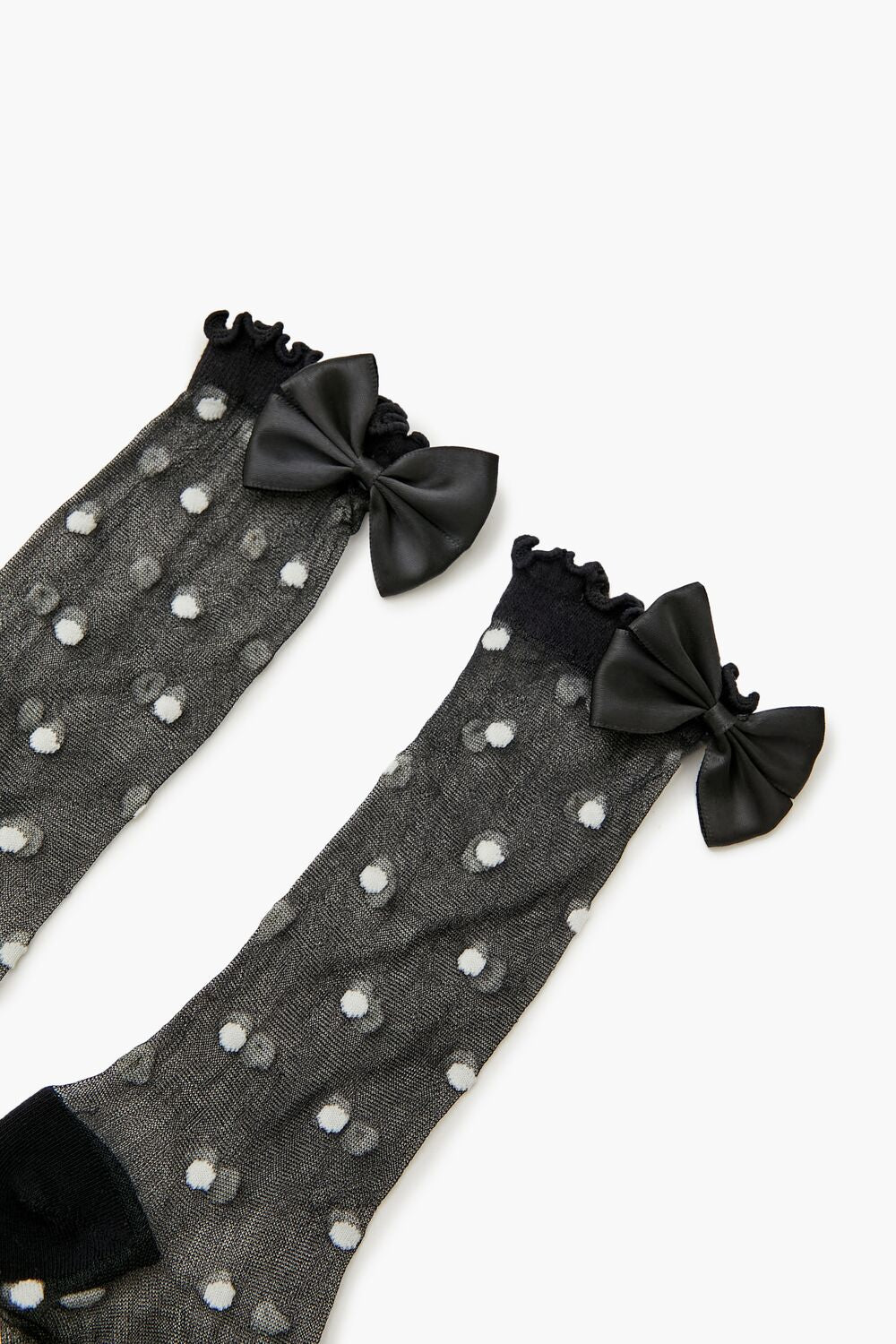 Polka Dot Bow Crew Socks | Forever 21 discount