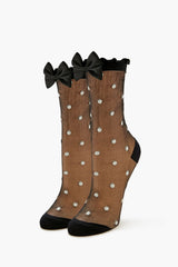 Polka Dot Bow Crew Socks | Forever 21 discount