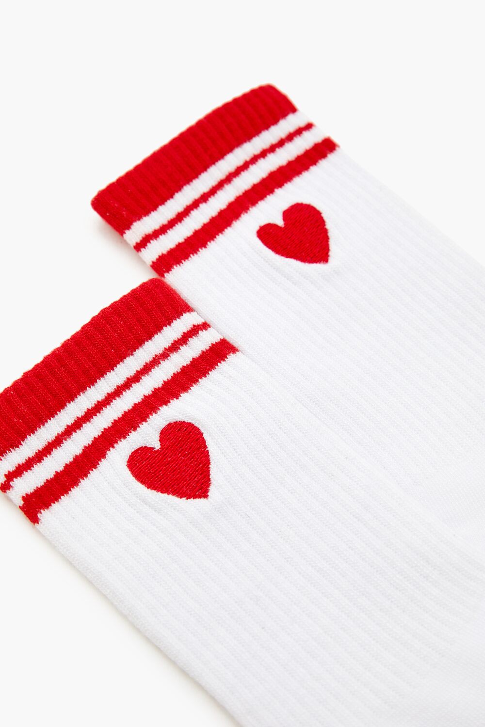 Varsity-Striped Heart Crew Socks | Forever 21 outlet