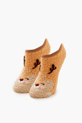 Plush Reindeer No-Show Socks | Forever 21 near me
