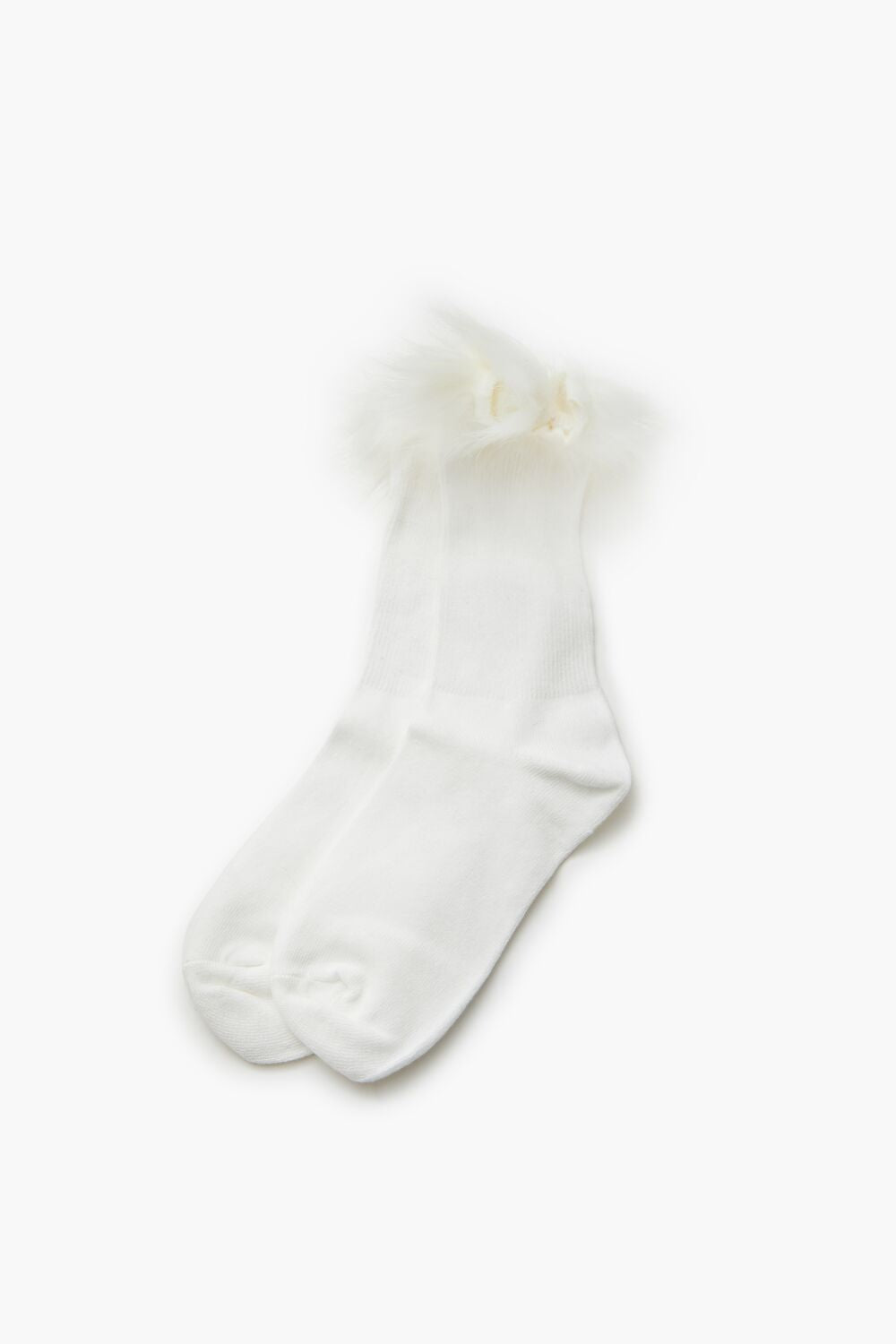 Faux Fur-Trim Crew Socks | Forever 21 discount