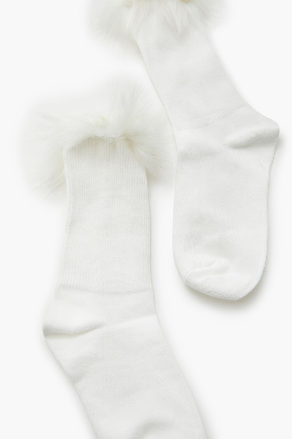 Faux Fur-Trim Crew Socks | Forever 21 discount