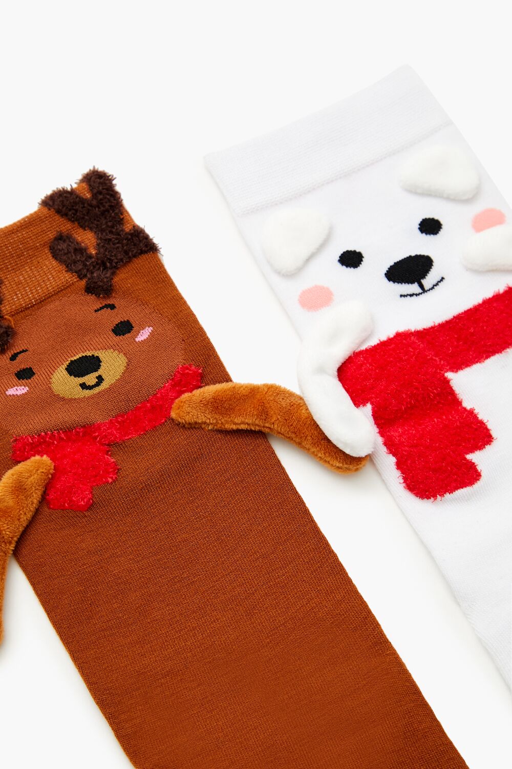 Polar Bear & Reindeer Crew Socks Set - 2 pack | Forever 21 sale