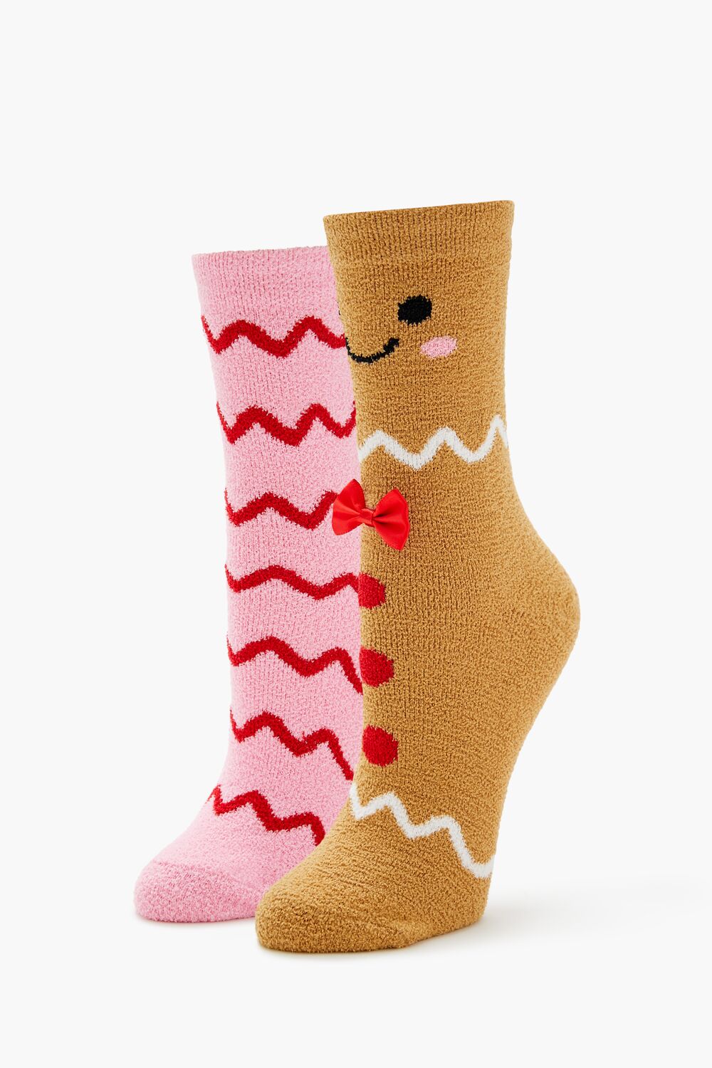 Gingerbread Man Crew Socks Set - 2 pack | Forever 21 on sale