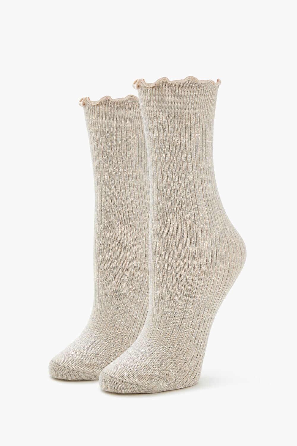Ribbed Lettuce-Edge Crew Socks | Forever 21 near me