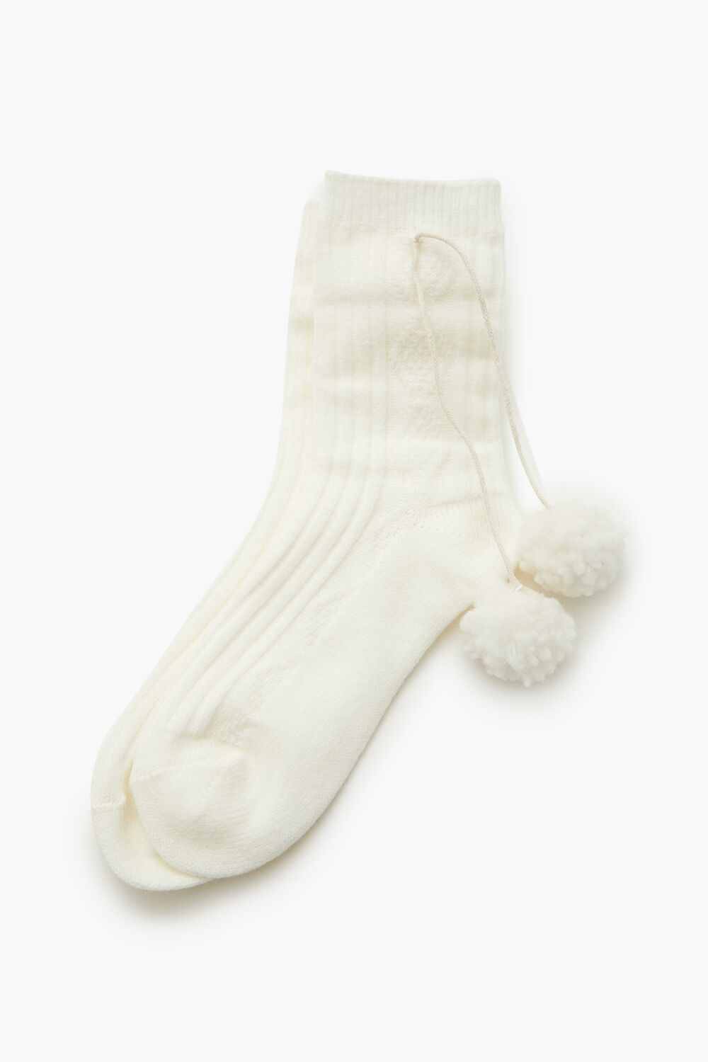 Pom Pom Ribbed Crew Socks | Forever 21 sale