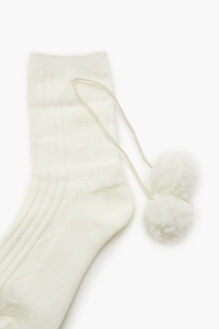 Pom Pom Ribbed Crew Socks | Forever 21 sale