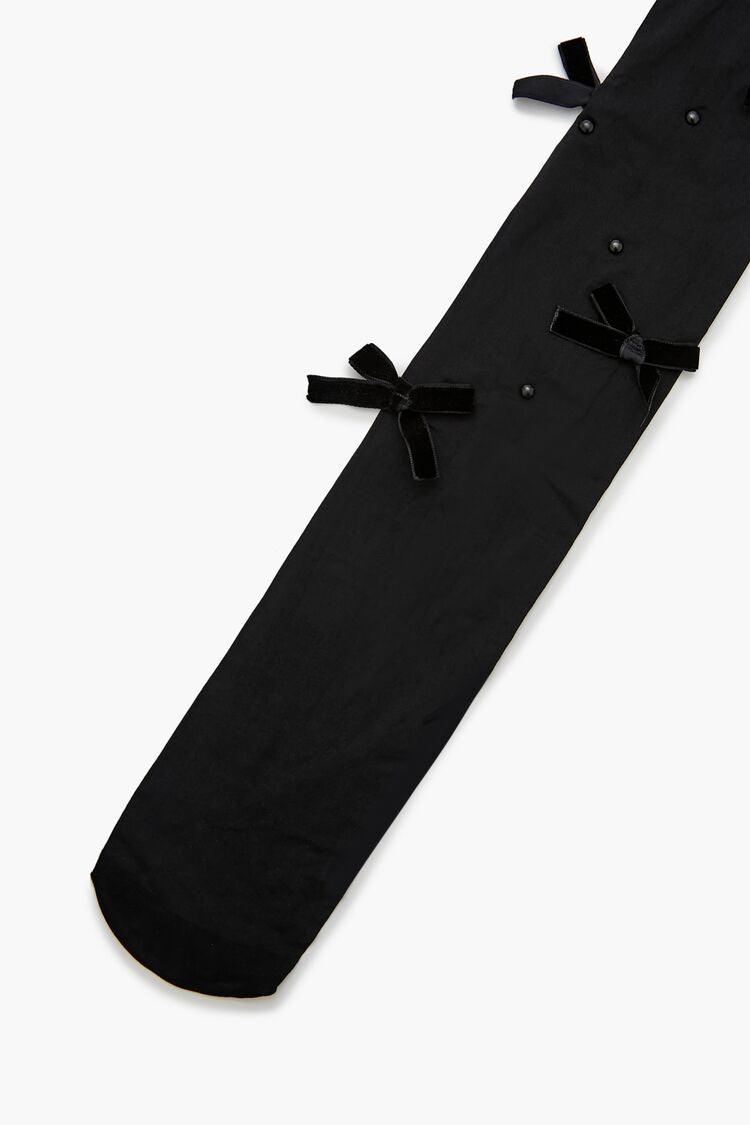 Bow & Faux Pearl Tights | Forever 21 discount