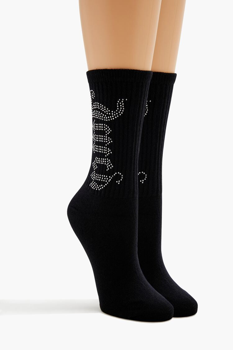 Juicy Couture Rhinestone Crew Socks | Forever 21 sale