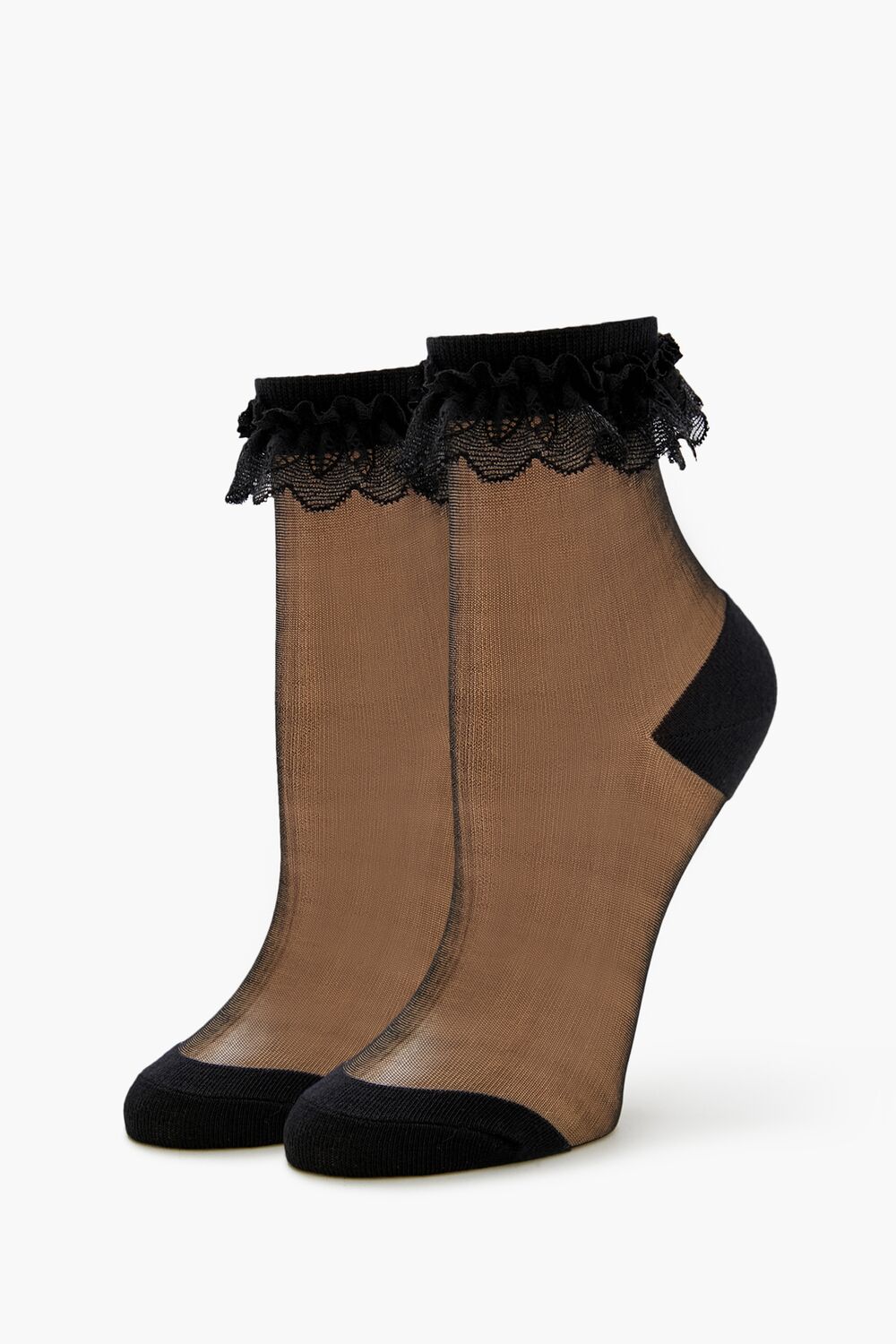 Lace-Trim Mesh Crew Socks | Forever 21 US