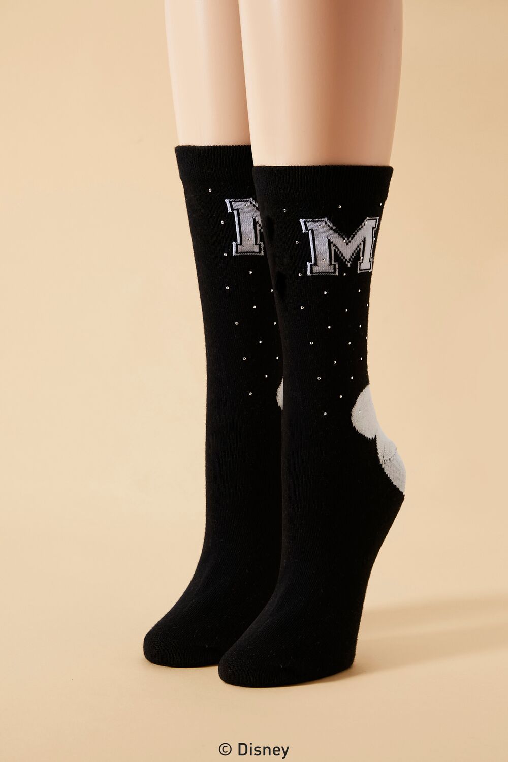 Disney Mickey Mouse Rhinestone Crew Socks | Forever 21 sale