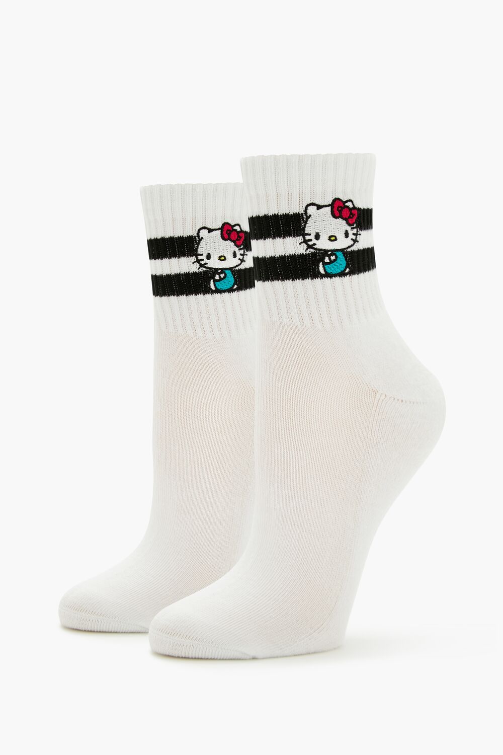 Hello Kitty Varsity-Striped Crew Socks | Forever 21 discount