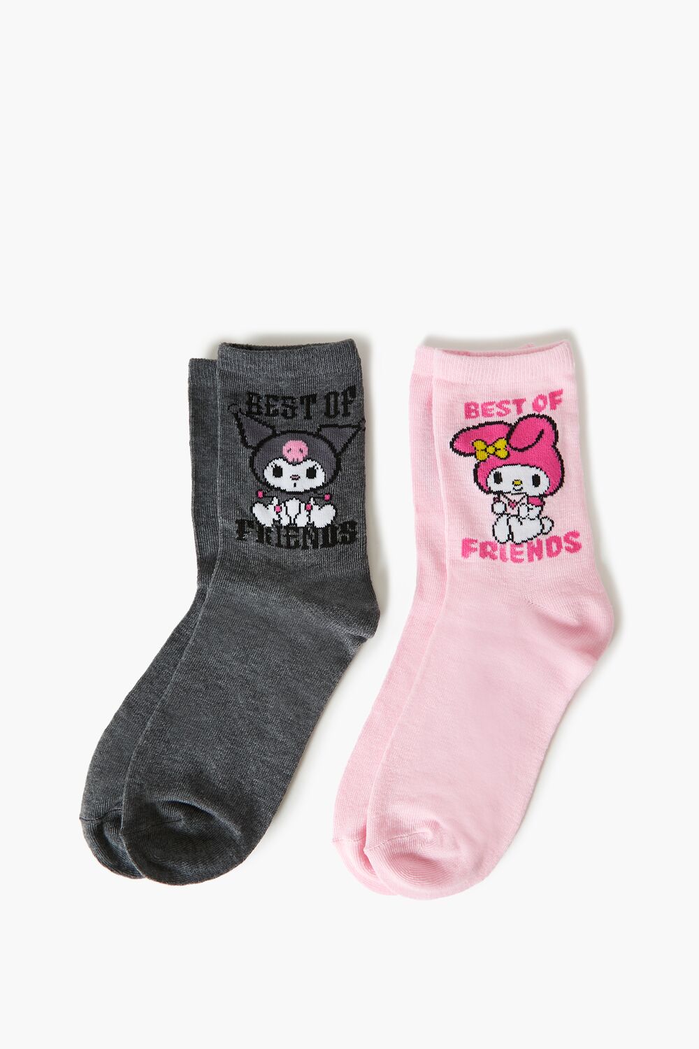 Kuromi & My Melody Crew Socks Set - 2 pack | Forever 21 online