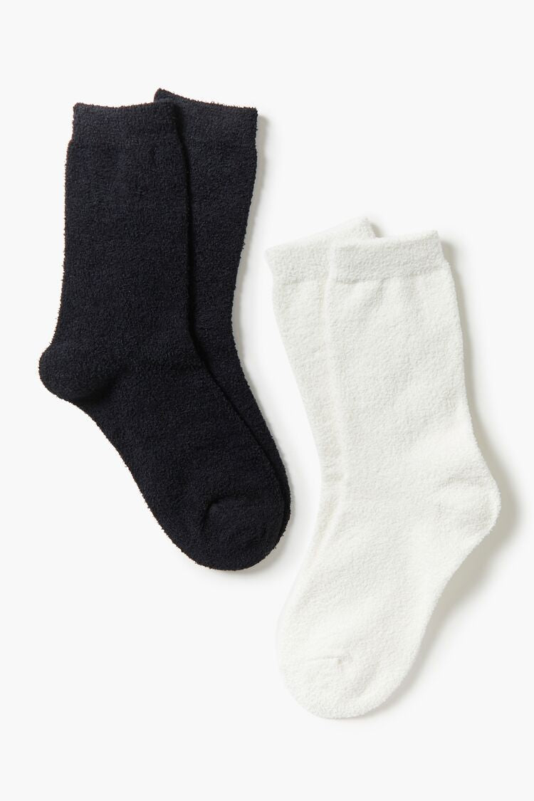 Fuzzy Knit Crew Socks Set - 2 pack | Forever 21 on sale