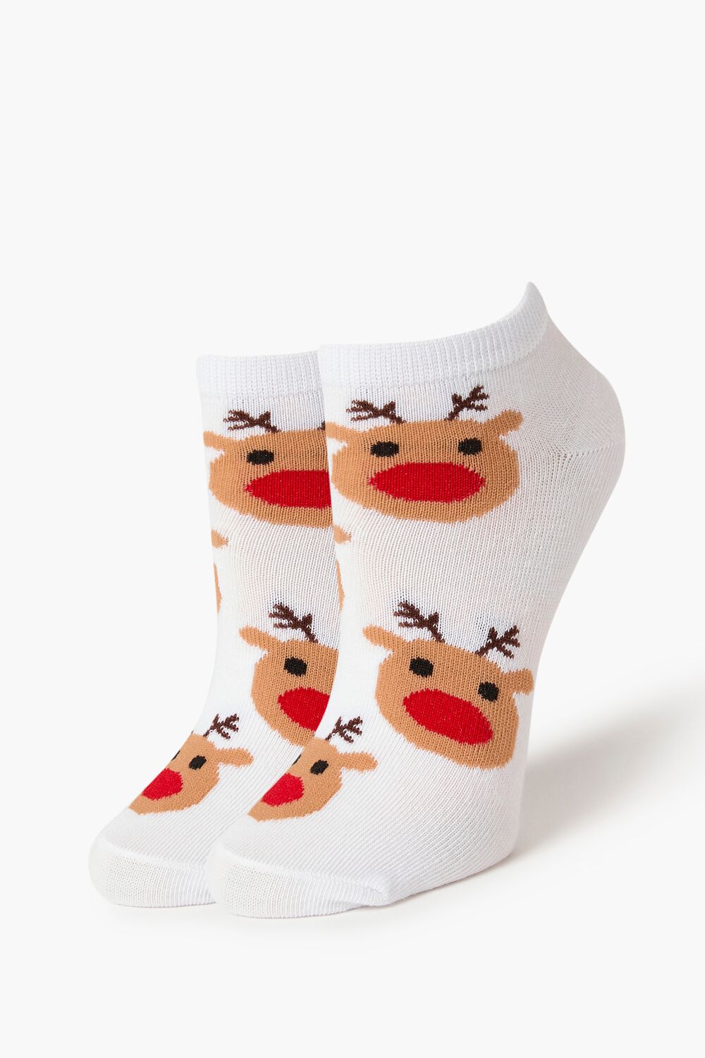 Reindeer Print Ankle Socks | Forever 21 US