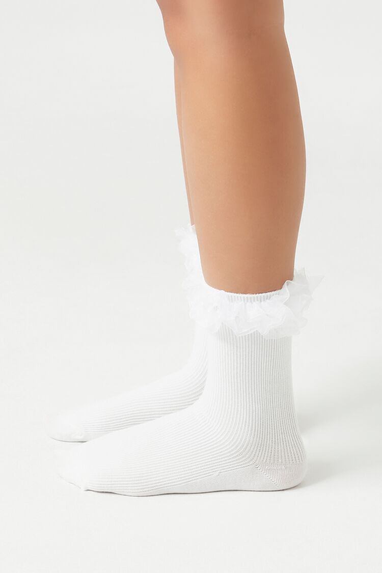 Ruffle-Trim Crew Socks | Forever 21 sale