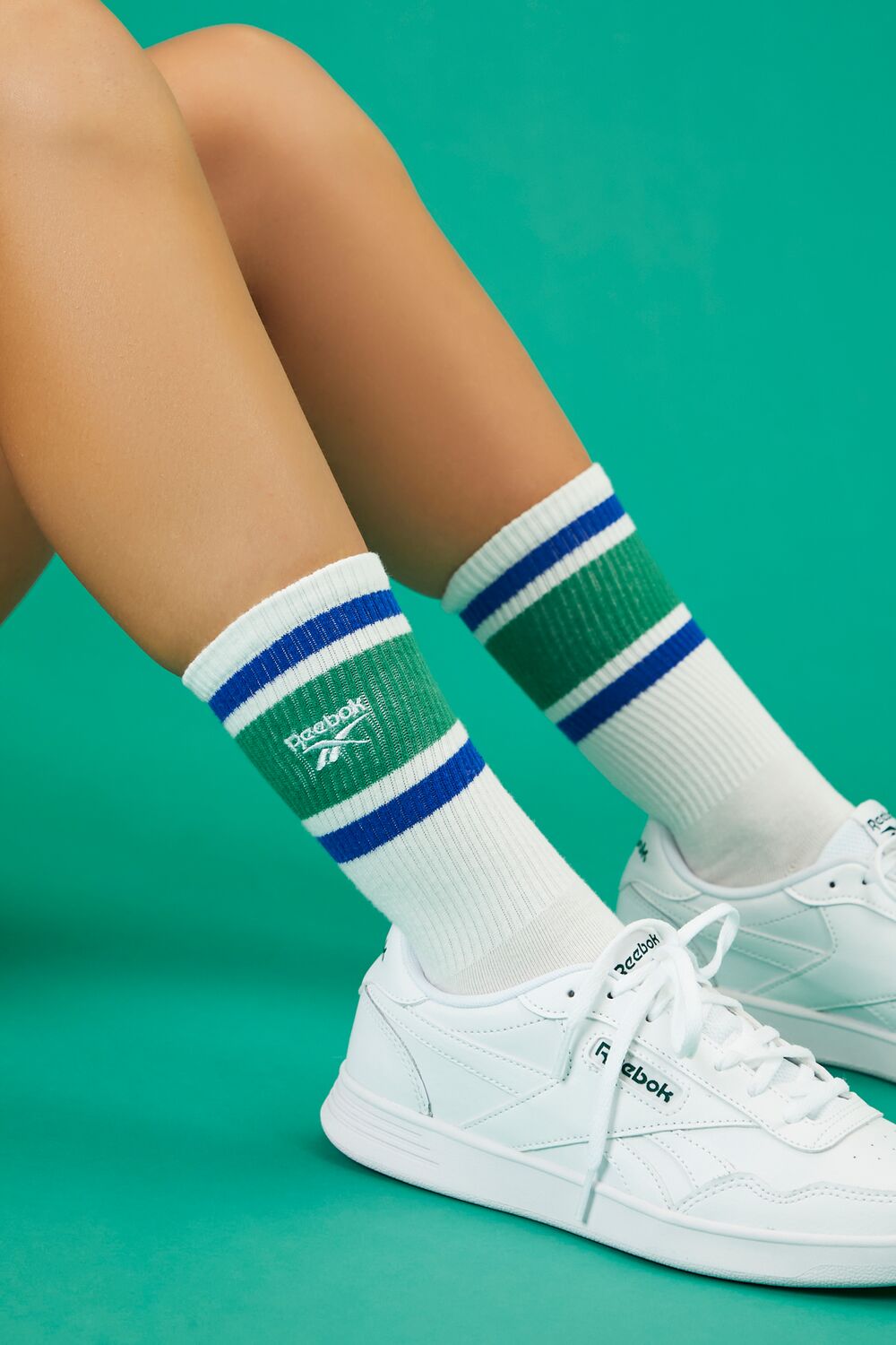 Reebok Varsity-Striped Crew Socks | Forever 21 discount