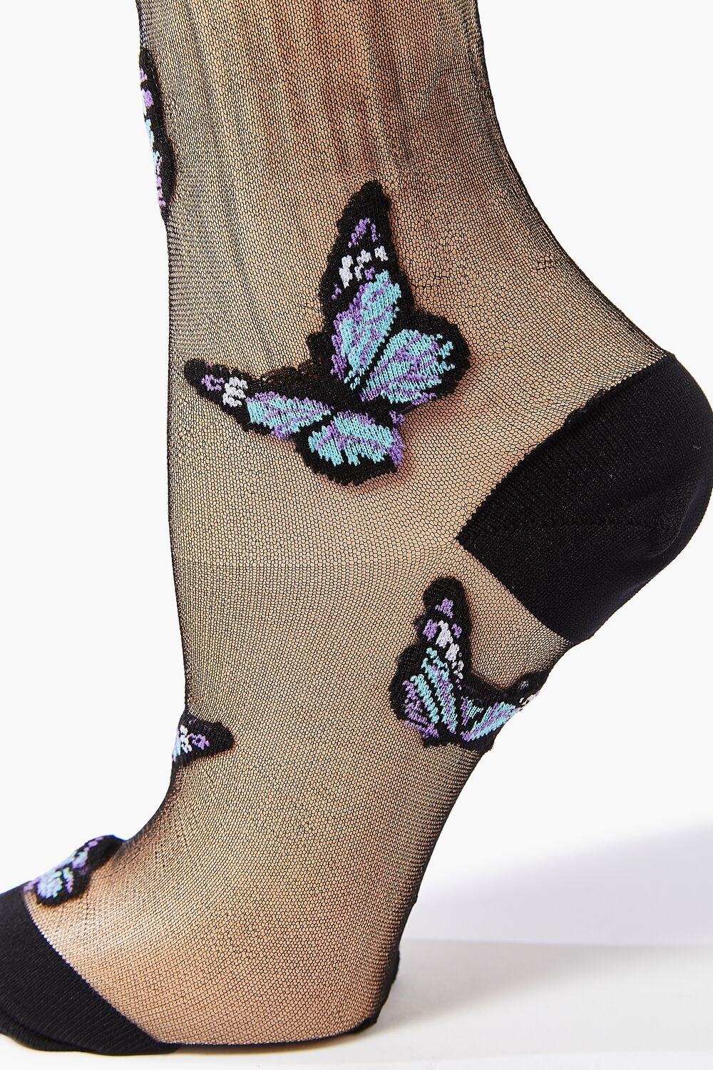 Butterfly Print Mesh Crew Socks | Forever 21 US