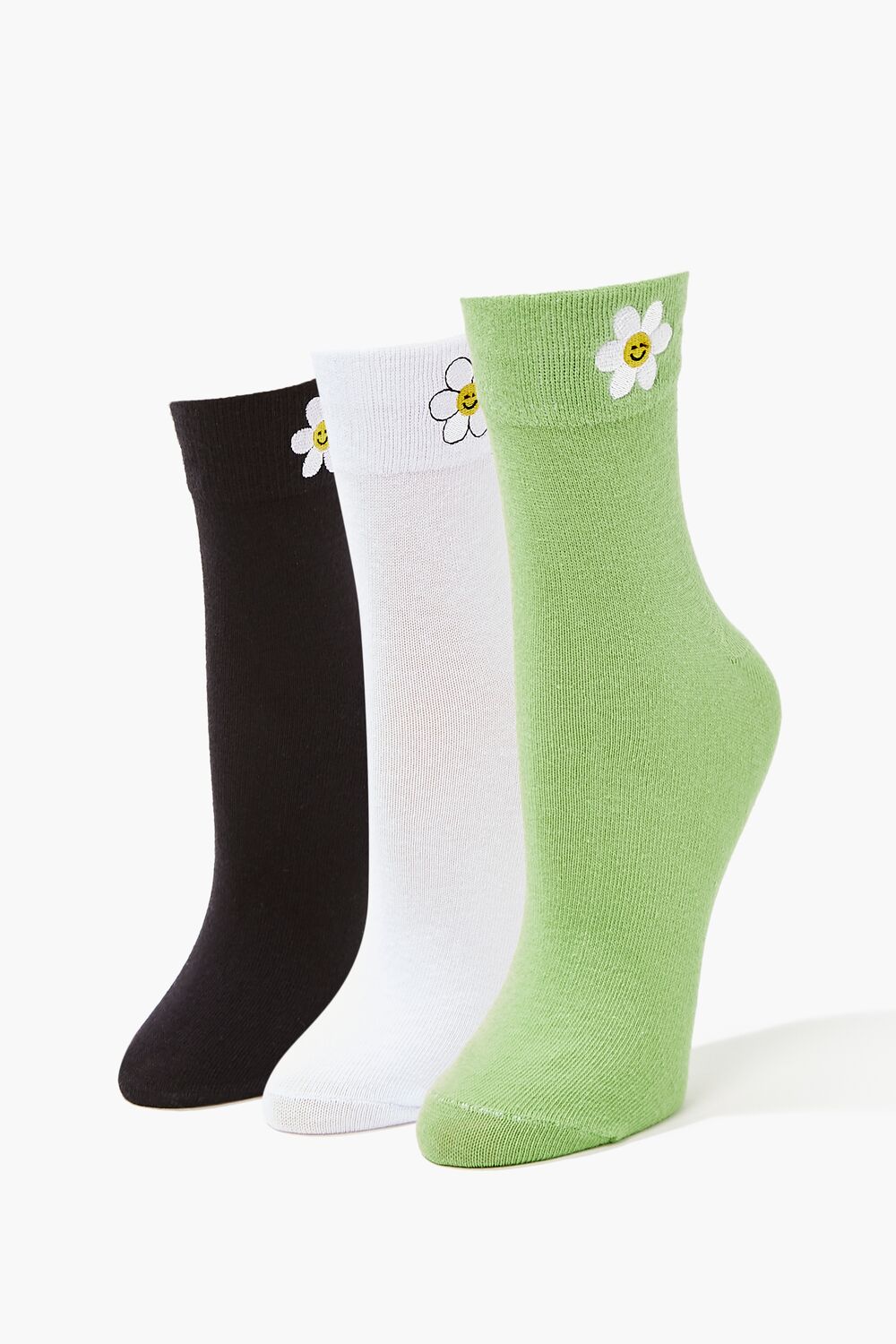 Embroidered Flower Crew Sock Set - 3 pack | Forever 21 near me